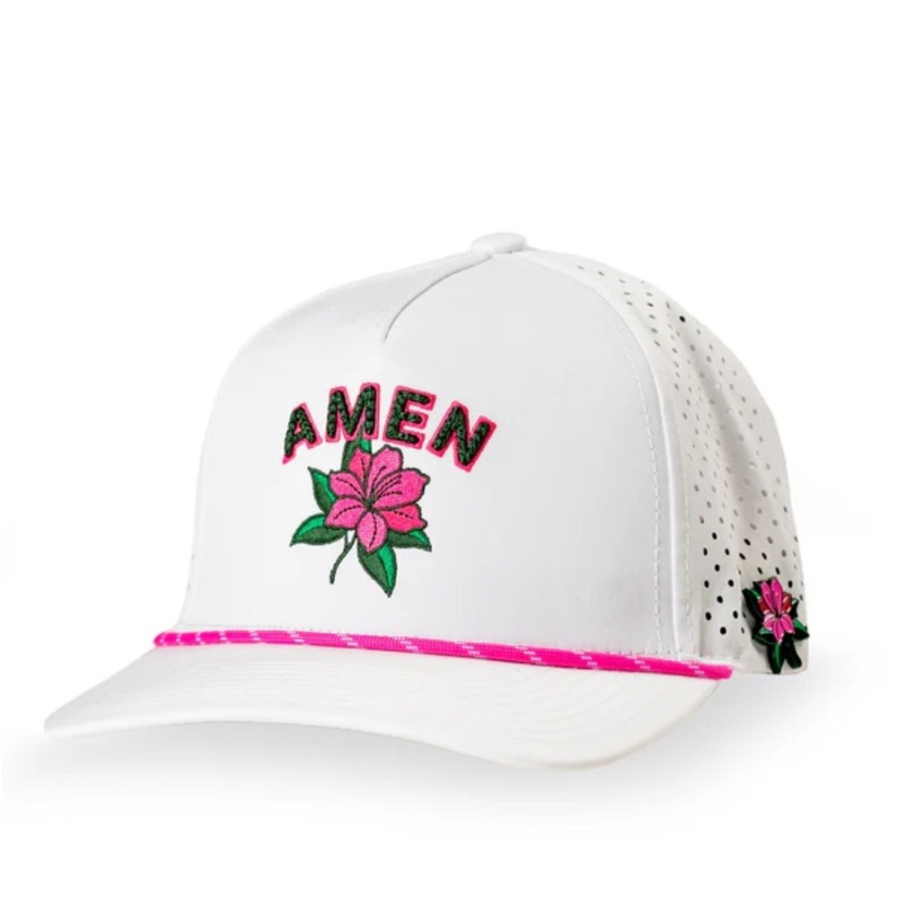 AMEN AZALEA WHITE - PERFORATED ROPE HAT